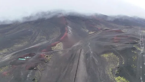 Dramatic Views of Osorno Volcano Peak Stock Footage 341248339