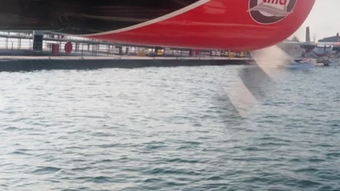 Dramatic Views As The Sea Plane Lands In Male, 2024 Stock Footage 295415980