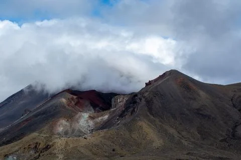 Dramatic Volcanic Landscape with Clouds Foto stock