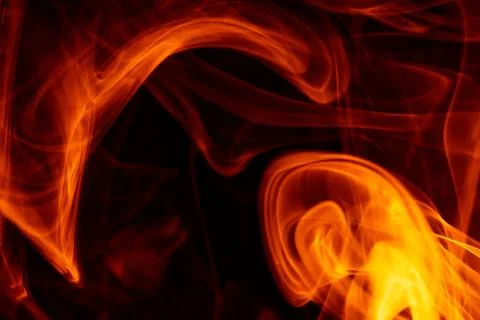 Dramatic wallpaper of red smoke resembling fire flames on the black background Stock Illustration