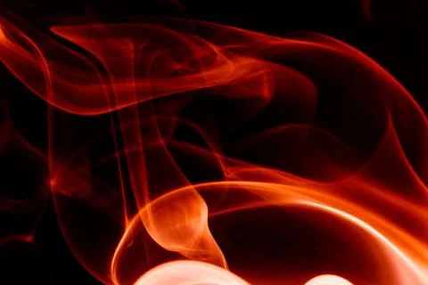 Dramatic wallpaper of red smoke resembling fire flames on the black background Stock Illustration