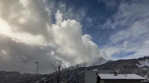 Dramatic Weather Change Time Lapse Stock Footage 147197653