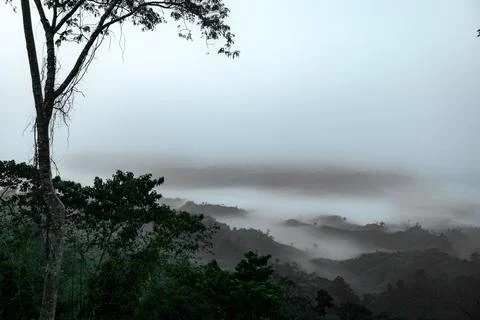 Dramatic weather scene in Sajek cloud valley Stock Photos