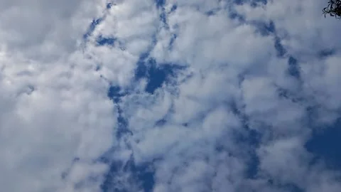 Dramatic White Clouds Flying On Blue Sky, Sky Timelapse Video stock 180213774