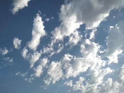 Dramatic whithe clouds Stock Photos