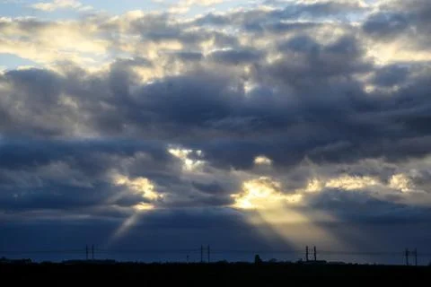 Dramatic winter sky Stock Photos