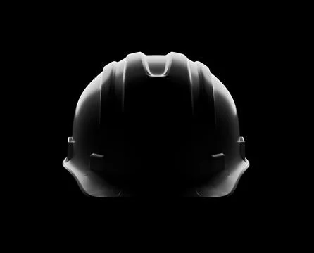 Dramatically Lit Hard Hat Isolated on a Black Background. Stock Illustration