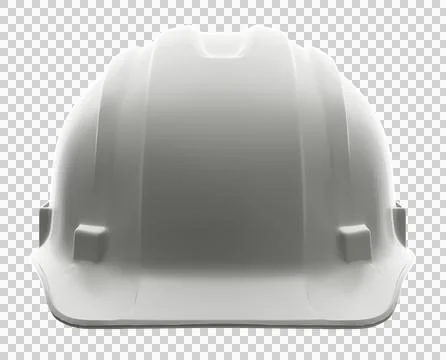 Dramatically lit White Construction Hard Hat Isolated. Transparent PNG. 스톡 일러스트