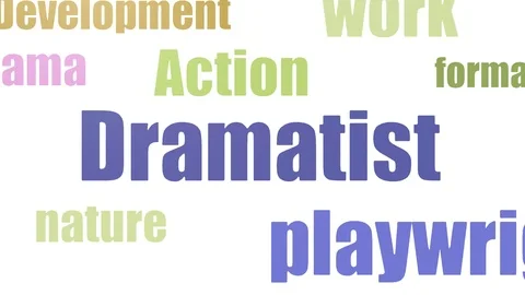 Dramatist Word Cloud Animated Isolated Stock Footage 103656301