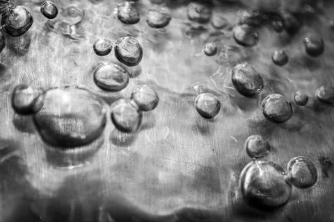 Dramtic Closeup of Bubbles in Sink Foto stock