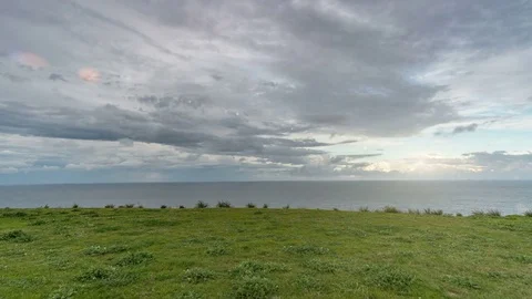 Dramtic cloudscape timelapse in generic seaside 스톡 동영상 78635100
