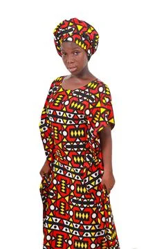 Draped silhouette, Afro-graphic patterns Stock Photos