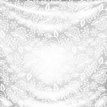 Drapery with lace Stock Illustration