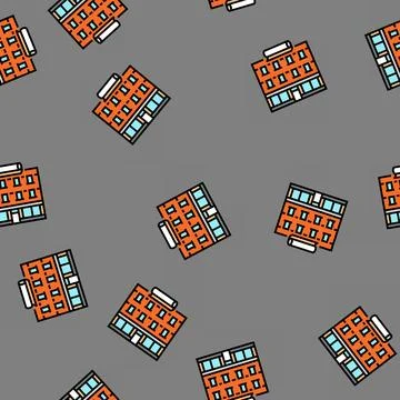 Drapery shop vector seamless pattern Illustrazione stock