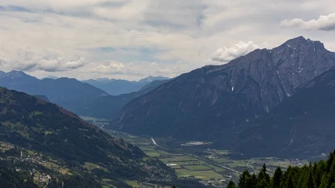 Drau valley in late spring time lapse Stock Footage 122475499