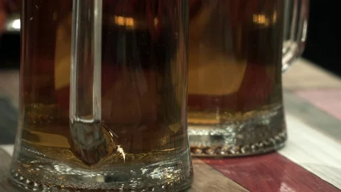 Draught beer in a glass Stock Footage 114121973