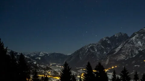 Drautal valley at nightfall Stock Footage 107311852