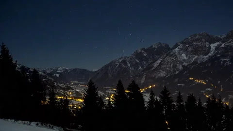 Drautal valley at nightfall Stock Footage 107313460