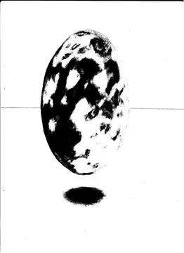 Draw 3d moon with pencil shading Stock Illustration