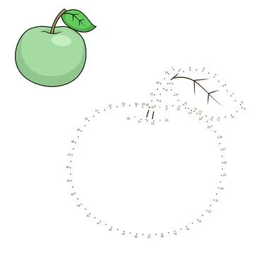 Draw apple vector illustration Stock Illustration
