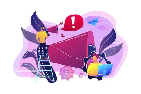 Draw attention concept vector illustration. Stock Illustration