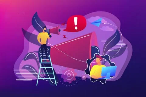 Draw attention concept vector illustration. Stock Illustration