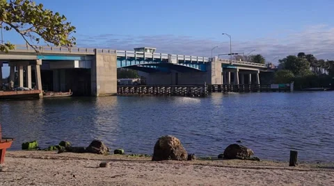 Draw Bridge Opening (Siesta Key South Bridge) Video stock 63074083
