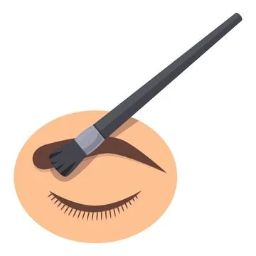 Draw brush icon cartoon vector. Art pencil Stock Illustration