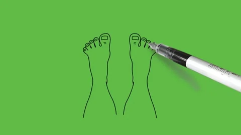 Draw close view of foot on rectangle shape board like weight machine written Stock Footage 237373346