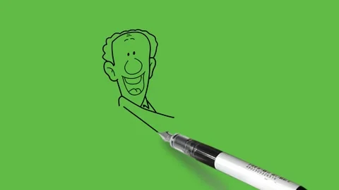 Draw close view of laughing young man show right hand thumbs up like sign upward Vidéo 253799950