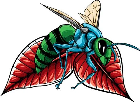 Draw of colored bee vector illustration design Stock Illustration