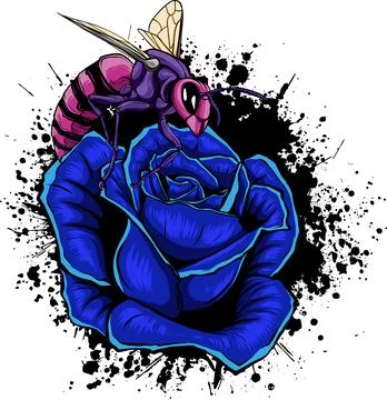 Draw of colored bee vector illustration design Stock Illustration