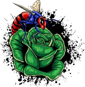 Draw of colored bee vector illustration design Stock Illustration