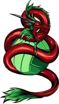 Draw of colored dragon vector illustration design 스톡 일러스트