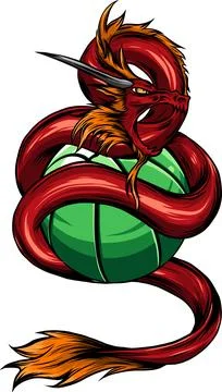 Draw of colored dragon vector illustration design Illustrazione stock