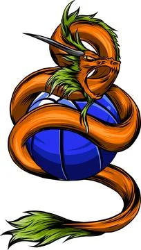 Draw of colored dragon vector illustration design Illustrazione stock