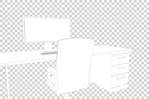 Draw of a desk Stock Illustration