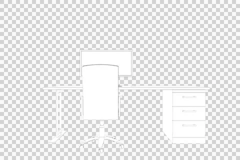 Draw of a desk Stock Illustration