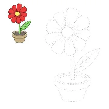 Draw flower vector illustration Stock Illustration