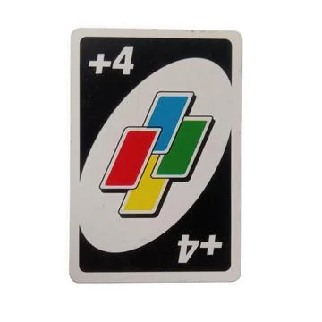 Draw four plus four card game playing card isolated on transparent background Stock Photos