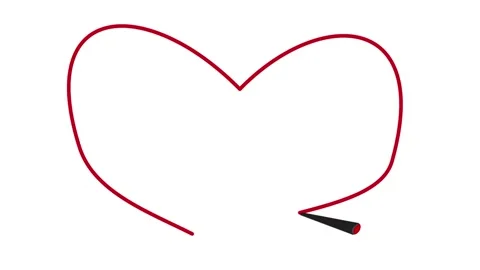 Draw a heart symbol Stock Footage 143531164