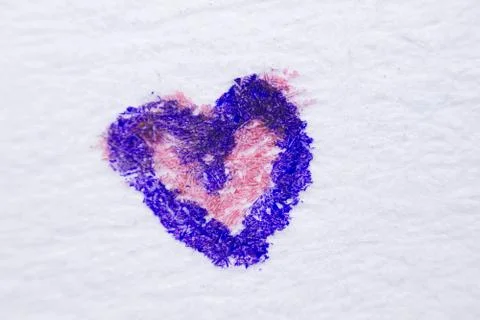 Draw a heart under a microscope Foto stock