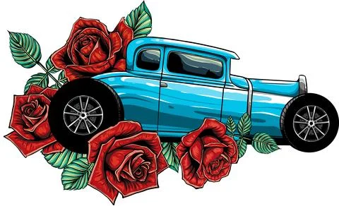 Draw of hot rod car vector illustration design Illustrazione stock