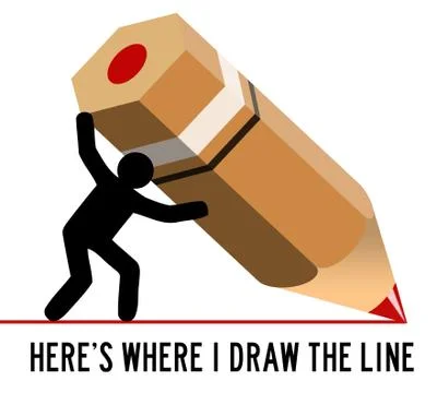 Draw the line Illustrazione stock