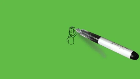 Draw man stand middle of construction map of building hold index finger on lips Stock-Footage 295399589