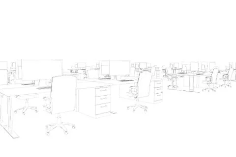 Draw of an open space in black and white イラスト素材