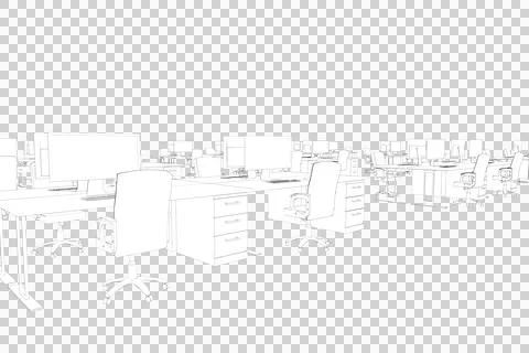 Draw of an open space Illustrazione stock