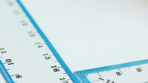 Draw parallel lines on a drawing with a ruler and a triangle Stock Footage 101116143