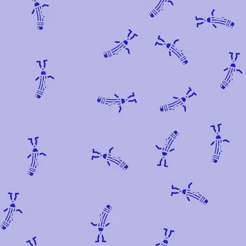 Draw pen character glyph vector seamless pattern Stock Illustration