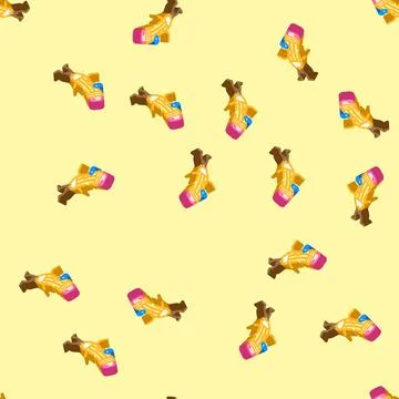 Draw pen character isometric icon seamless pattern Stock Illustration